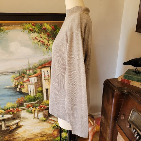 Vintage gold metallic sweater top Large - Picture 5 of 7